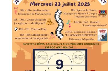 Affiche A3 Cinéma Plein Air Illustratif - 1