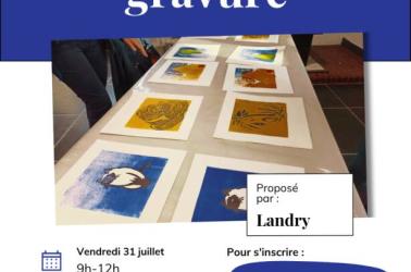 Atelier gravure - Modelage St Lary 14.08